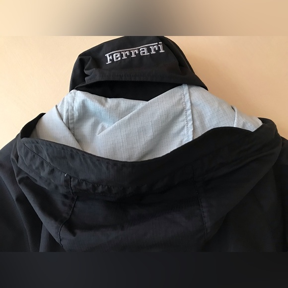 Mens Ferrari Original Lightweight Hooded Jacket, black, XL - Picture 5 of 14